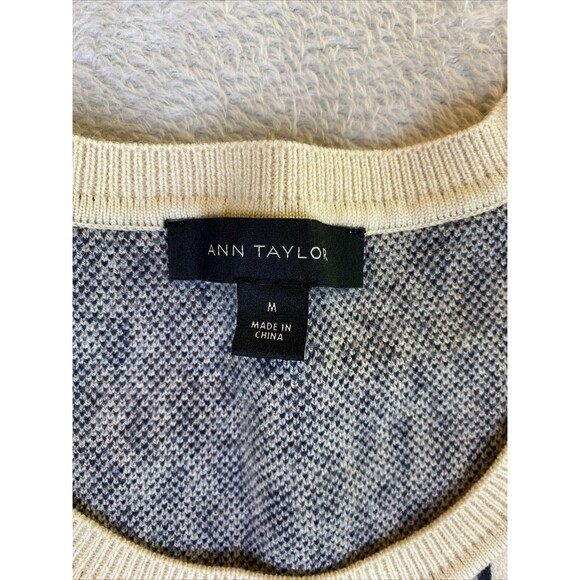 Ann Taylor Sweater Dress Women's Medium Wool Blend Animal Print Long Sleeve - Picture 2 of 8